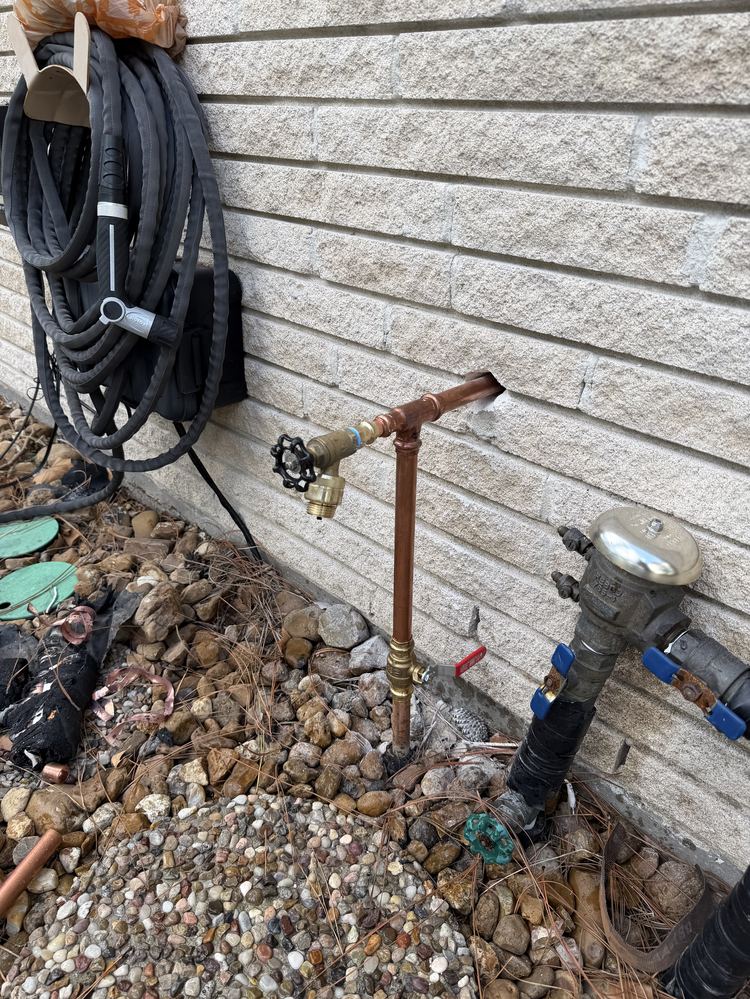 New copper hose bib and shutoff valve rebuild