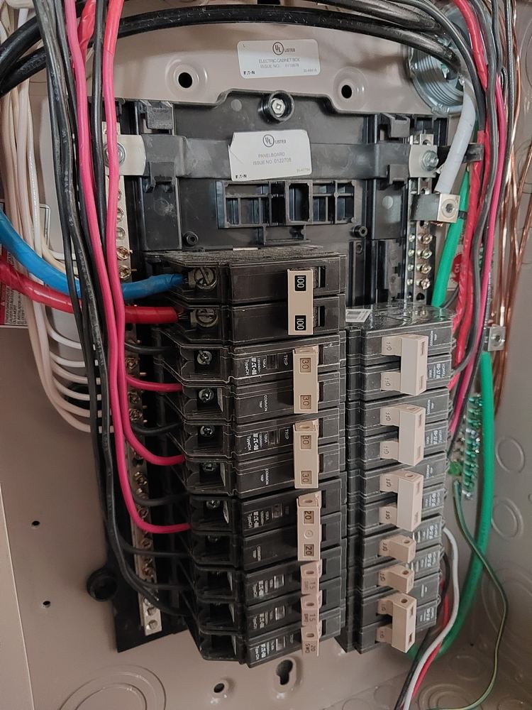 Clean Eaton panelboard wiring by TexPro Systems